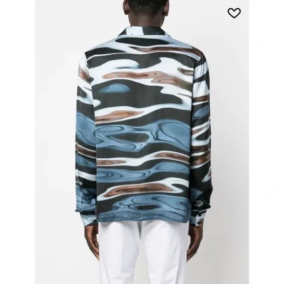 BLUE SKY INNabstract-print long-sleeved shirt